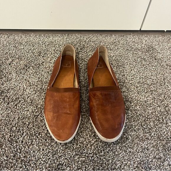 Frye MELANIE SLIP ON sneaker Cognac size 9 leather - Picture 6 of 14